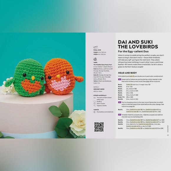 Crochet Amigurumi For Every Occasion by Justine Tiu Pattern Book Hardback - Picture 5 of 9